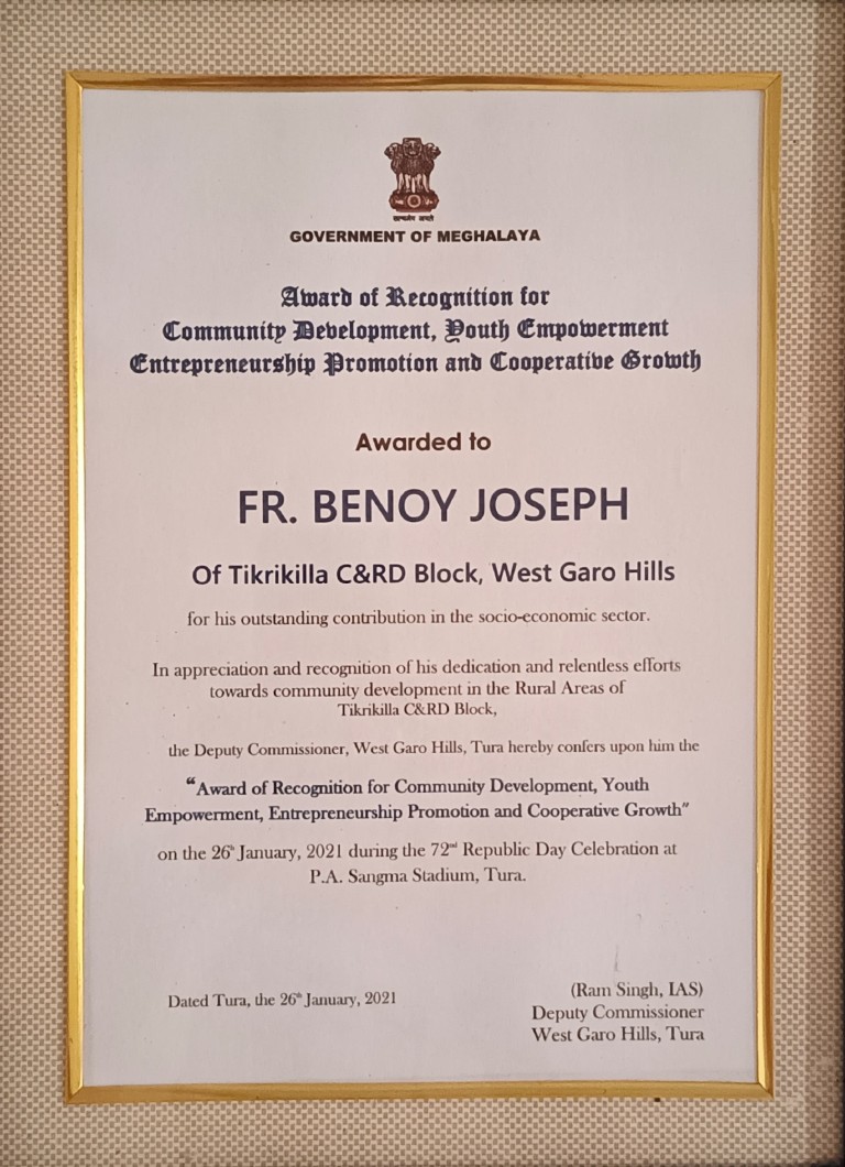 Award of Recognition